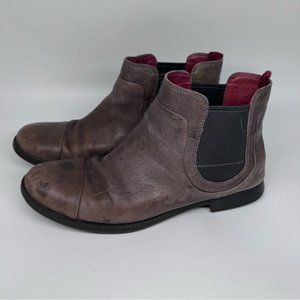 Camper MIL Brown Calfskin Leather Ankle Boots